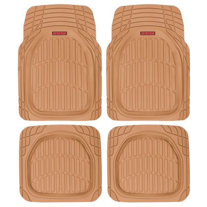 MotorTrend 4-Piece FlexTough Schildkröten Vorderbodenmatten und Hinterbodenmatten