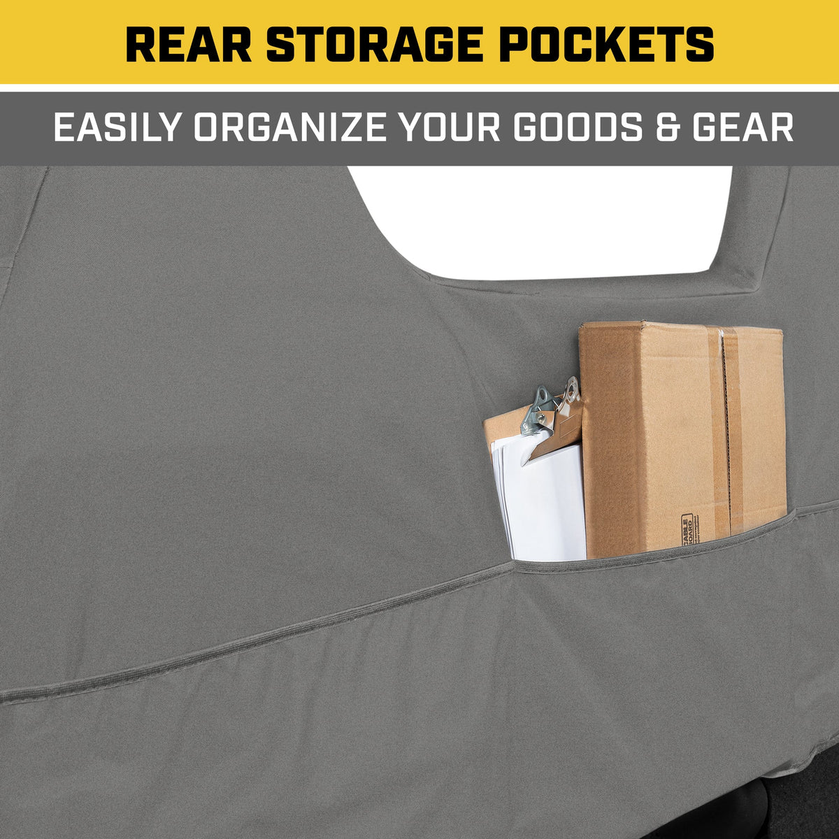 Cat® Custom Fit Vordersitzbezug für Ford F250 / F350 / F450 / F550 (1999-2007) - Langlebiger Oxford Gray Truck Seat Cover mit Utility Taschen, Ford F250 Super Duty Interior Cover
