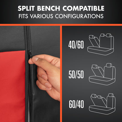 BDK Faux Croc Haut Vordersitze und hintere Split Bench Sitze