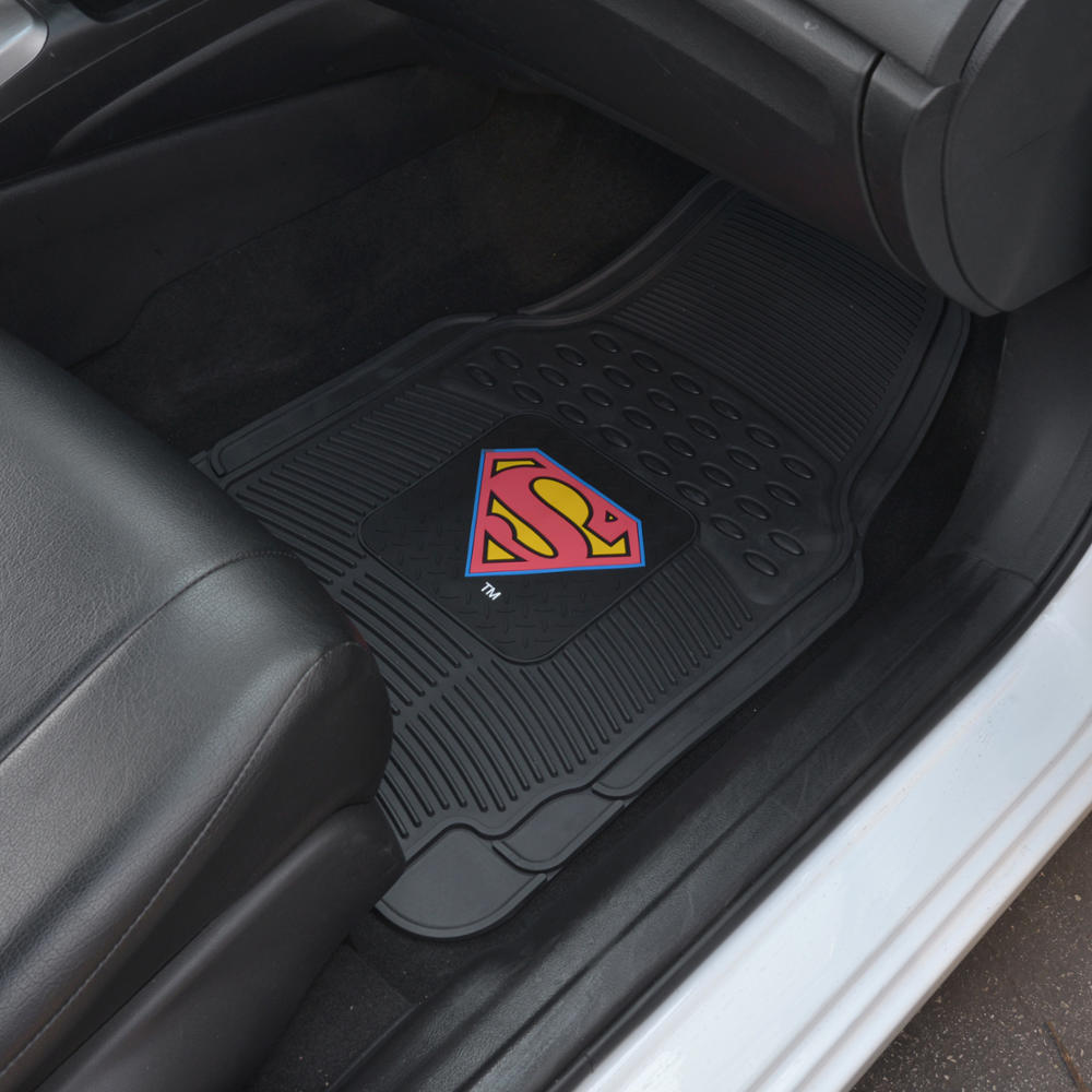 BDK Armored Super Hero Car Floor Matts - Offiziell lizenzierte DC Comics - All Weather Heavy Duty Auto Interieur Liners für Auto Truck Van SUV (Mehrere Stile)