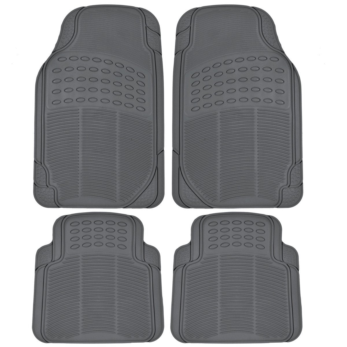 BDK 4-Piece Cushioned Grip Pad Vorderbodenmatten und hintere Bodenmatten - Heavy Duty, All Weather, Trimmen Sie, um zu passen