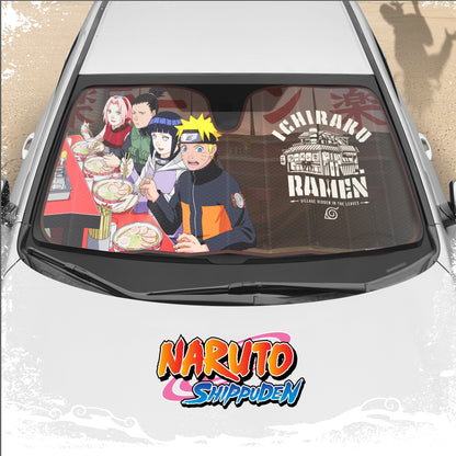Naruto Shippuden Offiziell lizenzierte Windschutzscheibe Sonnenschutz - Car Sun Shade passt die meisten Autos, LKWs, SUV, & Van - Akatsuki Naruto Merch & Anime Zubehör für Autos - Sunshade Auto Windschutzscheibe - 57 'x 27'