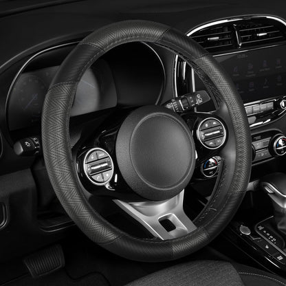 MotorTrend GripTech Perforiertes Muster Sport Grip Lenkrad Abdeckung (Fits 14.5' - 15.5')