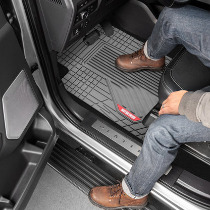 MotorTrend 3-Piece Raised Ridge Multi-Channel Front Floor Matts und Rear Floor Mat - Heavy Duty, All Weather, Trim to Fit