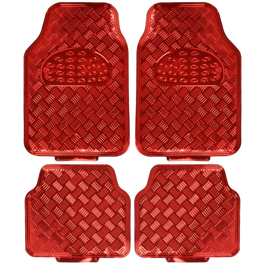 BDK 4-Piece Translucent Centered Cushioned Grip Pad Vorderbodenmatten und Hinterbodenmatten - Heavy Duty, All Weather