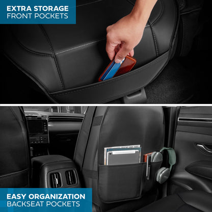 MotorBox American Flag Seat Abdeckungen für LKW, Autos und SUV - Napa Leder US Car Seat Abdeckungen American Flag Truck Zubehör - Car Seat Abdeckung Patriotic American Flag Car Zubehör Autositz Protektor