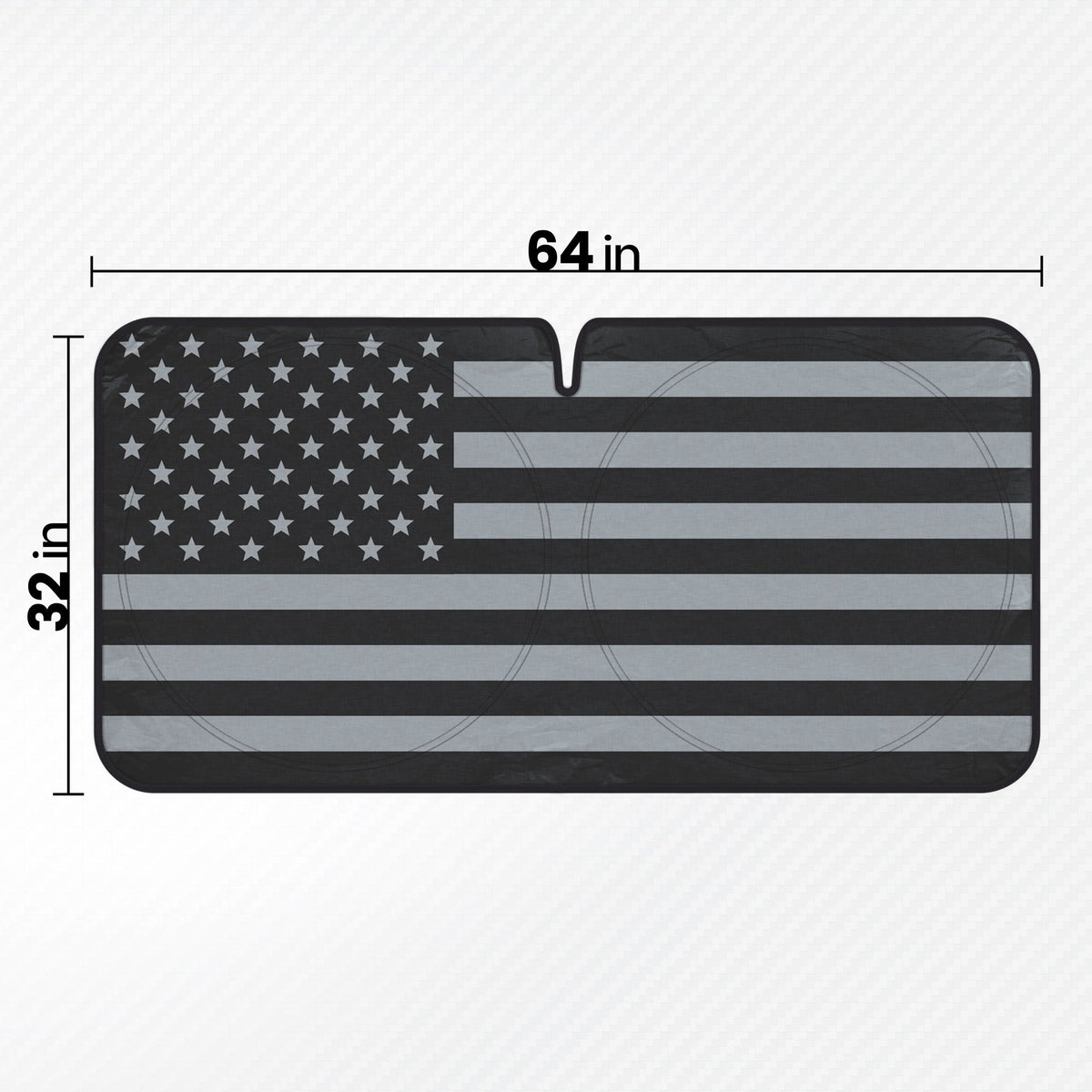 BDK USA Black American Flag Front Windschutzscheibe Sunshade XXL (64' x 32')