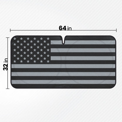 BDK USA Black American Flag Front Windschutzscheibe Sunshade XXL (64' x 32')