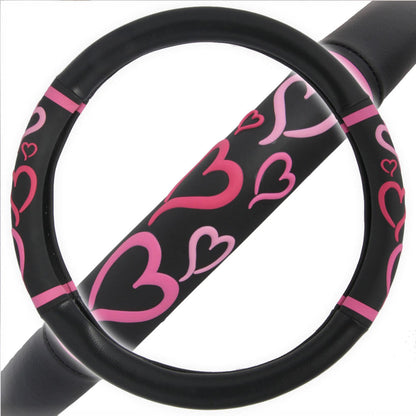 BDK Pink Hearts Lenkradabdeckungen (Fits 14.5' - 15.5')