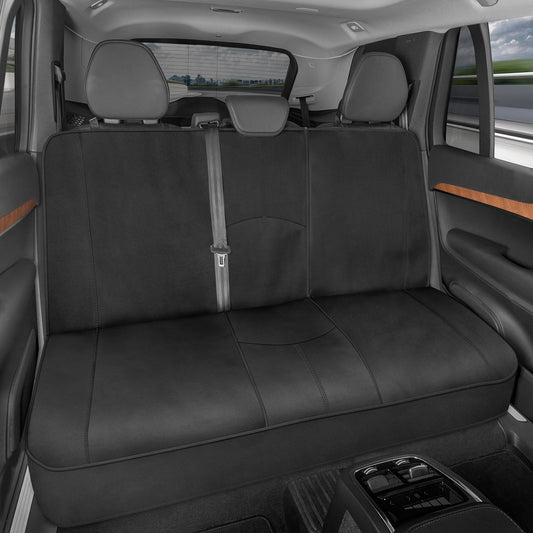 Motor Trend SpillGuard Wasserdichte Rear Split Bench Sitz Abdeckungen für LKW Rücksitz Abdeckung Nur - Black Car Seat Abdeckungen, Rücksitz Abdeckungen Nur - Langlebige Neopren Spill Resistent für Kinder & Hunde