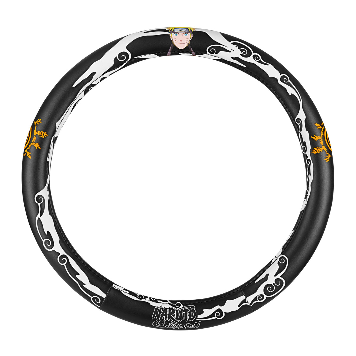 Naruto Shippuden Car Lenkrad Abdeckung, 15 Zoll Anime Lenkrad Abdeckung, gepolsterte Soft Comfortable Cover Anime Car Zubehör für Männer Frauen, Kirigakure