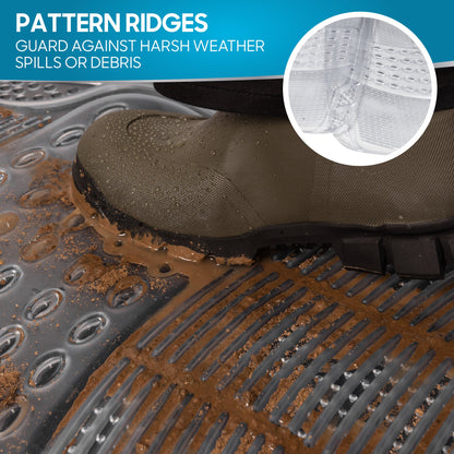 BDK 4-Piece Cushioned Grip Pad Vorderbodenmatten und hintere Bodenmatten - Heavy Duty, All Weather, Trimmen Sie, um zu passen