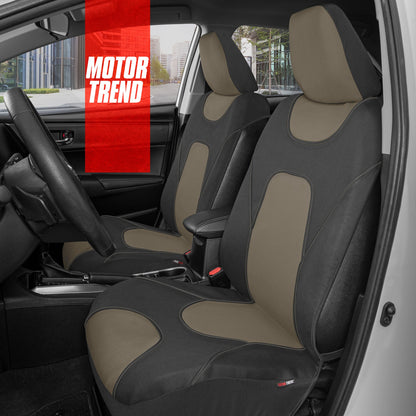 MotorTrend 2-Pack AquaShield Wasserdicht Zwei-Tone Neopren-Vordersitzabdeckungen