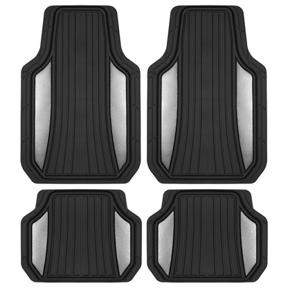 MotorTrend 4-Piece Shield Zwei-Tone Gloss Vorderbodenmatten und Hinterbodenmatten - Heavy Duty, All Weather, Trimmen Sie, um zu passen