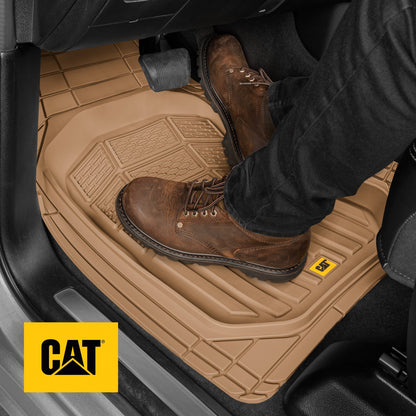 CAT 3-Piece Deep Dish Vorderbodenmatten und Hinterbodenmatten - Heavy Duty, All Weather, Trimm to Fit