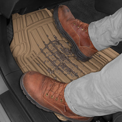 CAT 4-Piece ToughRide Gummi Vorderbodenmatten und Hinterbodenmatten - Heavy Duty, All Weather, Trimmen Sie, um zu passen