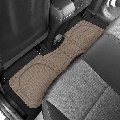 Autobodenmatten - FlexTough Deep Dish Rubber All Weather Protection für Autos SUV Trucks Beige Automotive Zubehör