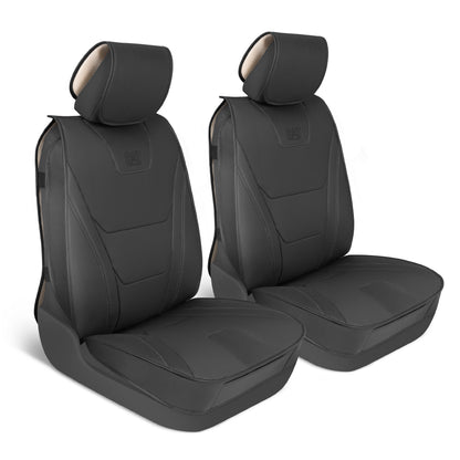 CAT® Edge Deluxe Car Seat Covers für Vordersitze - Premium Zwei-Tone Faux Ledersitz Abdeckungen für Autos mit Universal Fit, Robuste Autositz Abdeckungen für LKW, Innensitz Abdeckungen für SUV