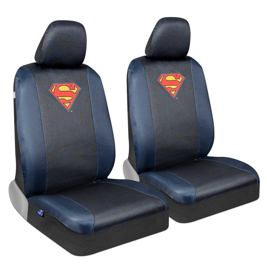 Warner Bros DC Comics 2-Pack Superman Logo Vordersitzbezüge