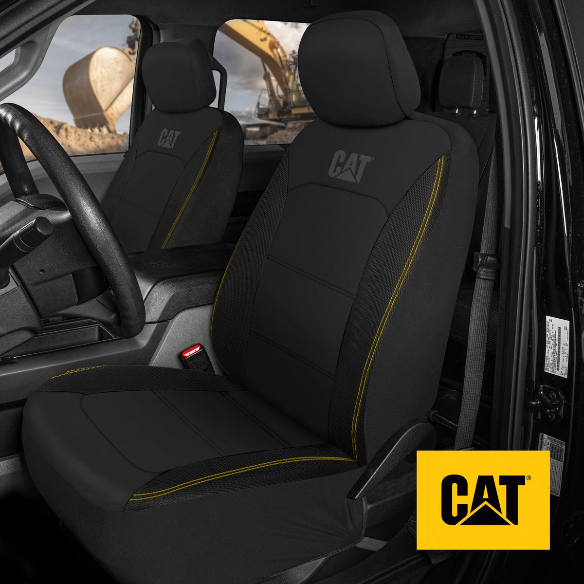 CAT 2-Pack FlexHybrid PU Ledermasche Atemaktive Vordersitzbezüge