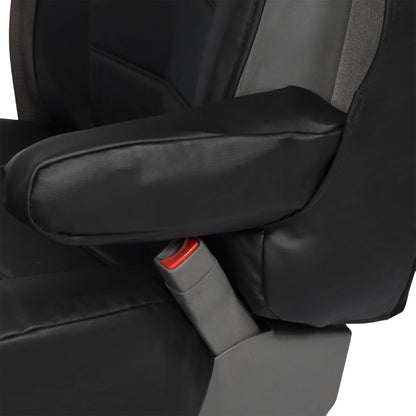 BDK 2-Pack Premium Faux Leder Vordersitze mit integrierten Sicherheitsgurt- und Armlehnenabdeckungen
