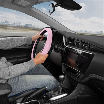 BDK Ultra Soft Blue Steering Wheel Cover für Frauen, Standard 15 Zoll Größe, niedlich Comfy Grip Faux Leder Auto Lenkrad Abdeckung für LKW Van SUV Auto (Mehrere Farben)