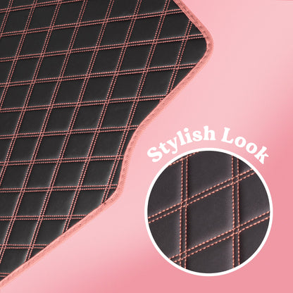 Carbella 4-teilige DiamondLuxe Vorderbodenmatten und Hinterbodenmatten - Pink