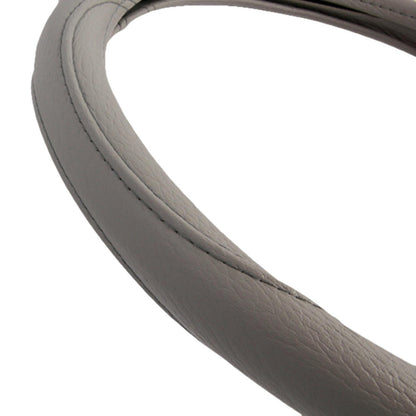 BDK Faux Leather Ergonomic Grip Steering Wheel Abdeckung (Fits 14.5' - 15.5')