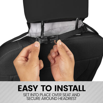 BDK UltraFit Waterpoof Car Seat Towel Cover, Black Trim - Waschbarer Schweißsitz-Protektor, ideal für Fitness-Studio-Surfen-Lauf-Crossfit, passt zu den meisten Auto-LKW Van und SUV (Mehrere Farben)