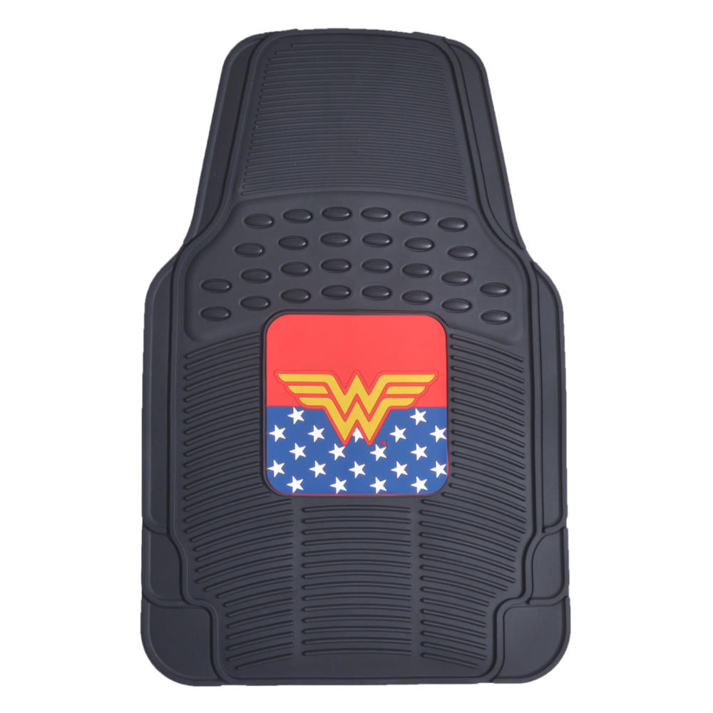 BDK Armored Super Hero Car Floor Matts - Offiziell lizenzierte DC Comics - All Weather Heavy Duty Auto Interieur Liners für Auto Truck Van SUV (Mehrere Stile)