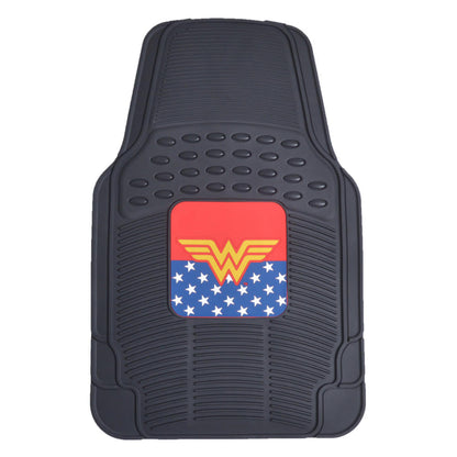 BDK Armored Super Hero Car Floor Matts - Offiziell lizenzierte DC Comics - All Weather Heavy Duty Auto Interieur Liners für Auto Truck Van SUV (Mehrere Stile)