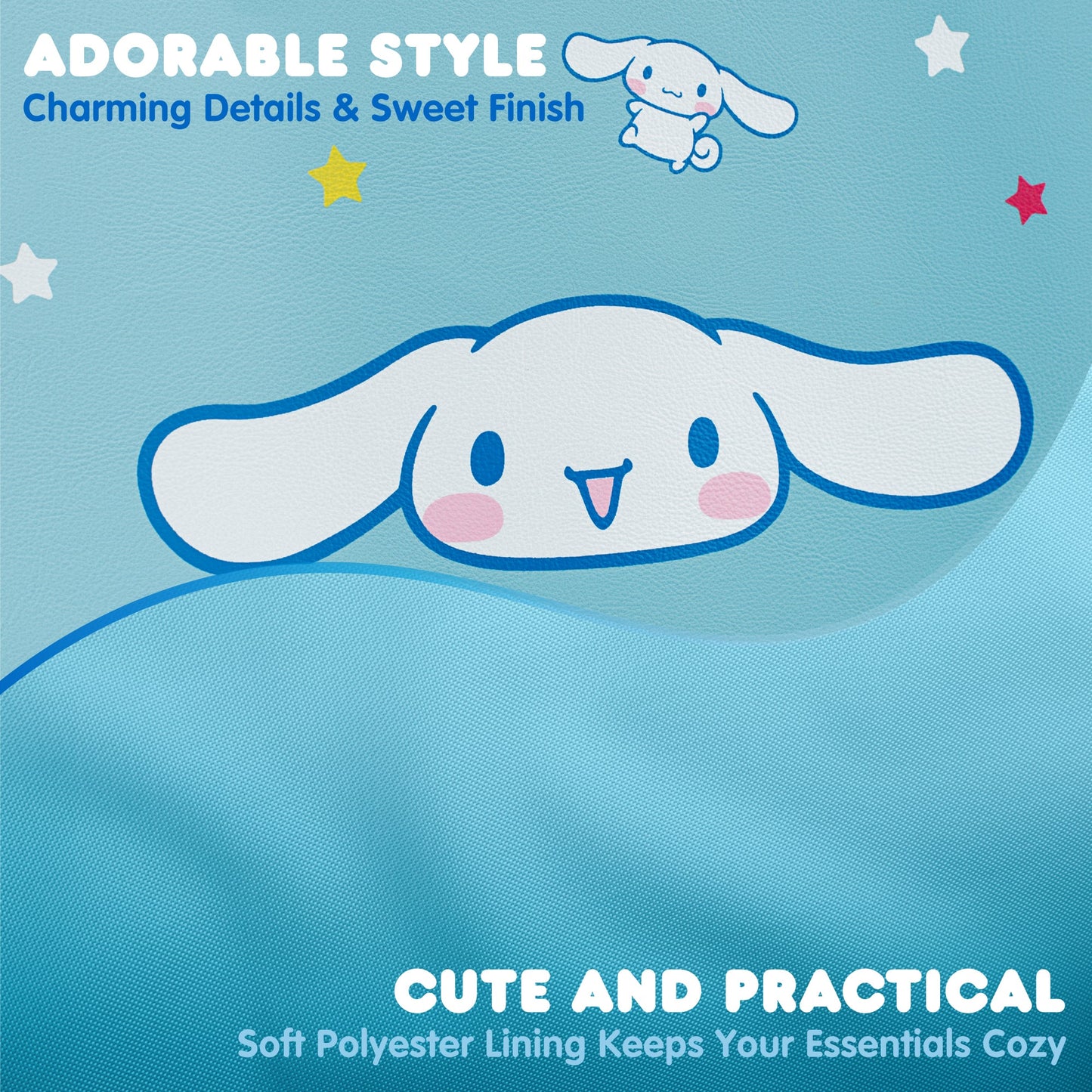Sanrio Cinnamoroll Car Trunk Organizer und Lagerbehälter - Zusammenklappbare einfache Kompartiment bequeme schwere Aufgabe, Fold Up für einfache Aufbewahrung Box, Automotive Seat Cargo Lebensmittel Werkzeuge - 12,5L x 12,5W x 9H