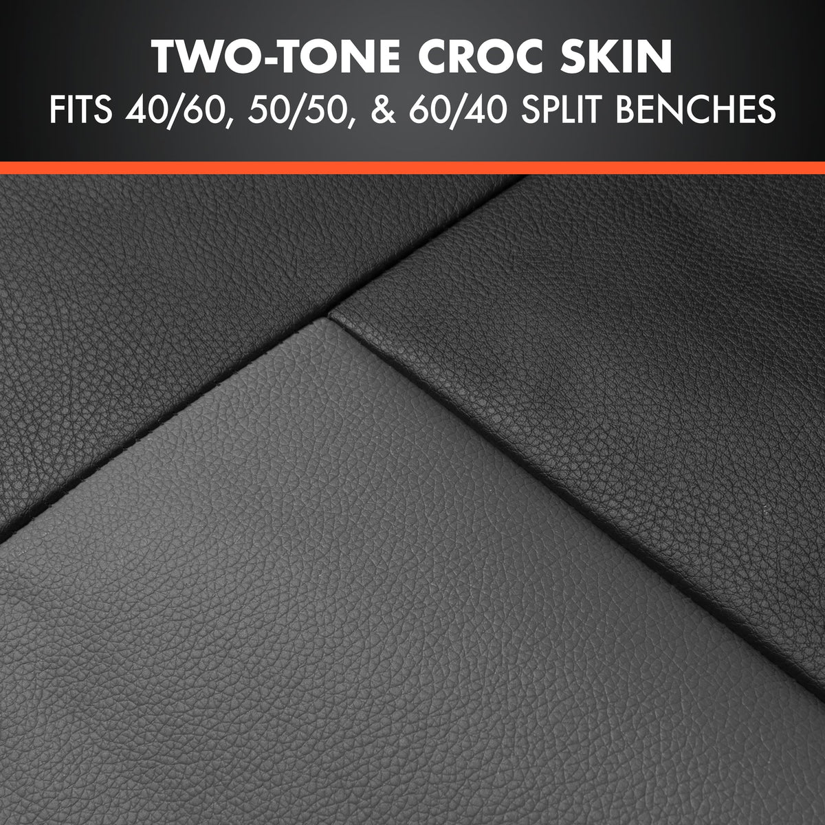 BDK Faux Croc Haut Vordersitze und hintere Split Bench Sitze
