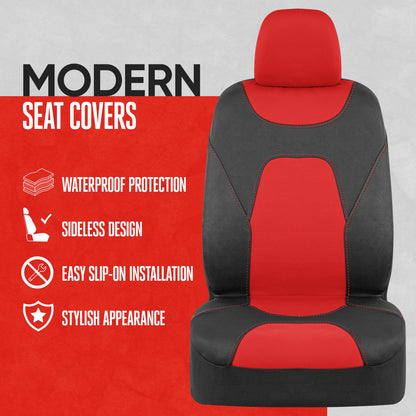 MotorTrend 2-Pack AquaShield Wasserdicht Zwei-Tone Neopren-Vordersitzabdeckungen