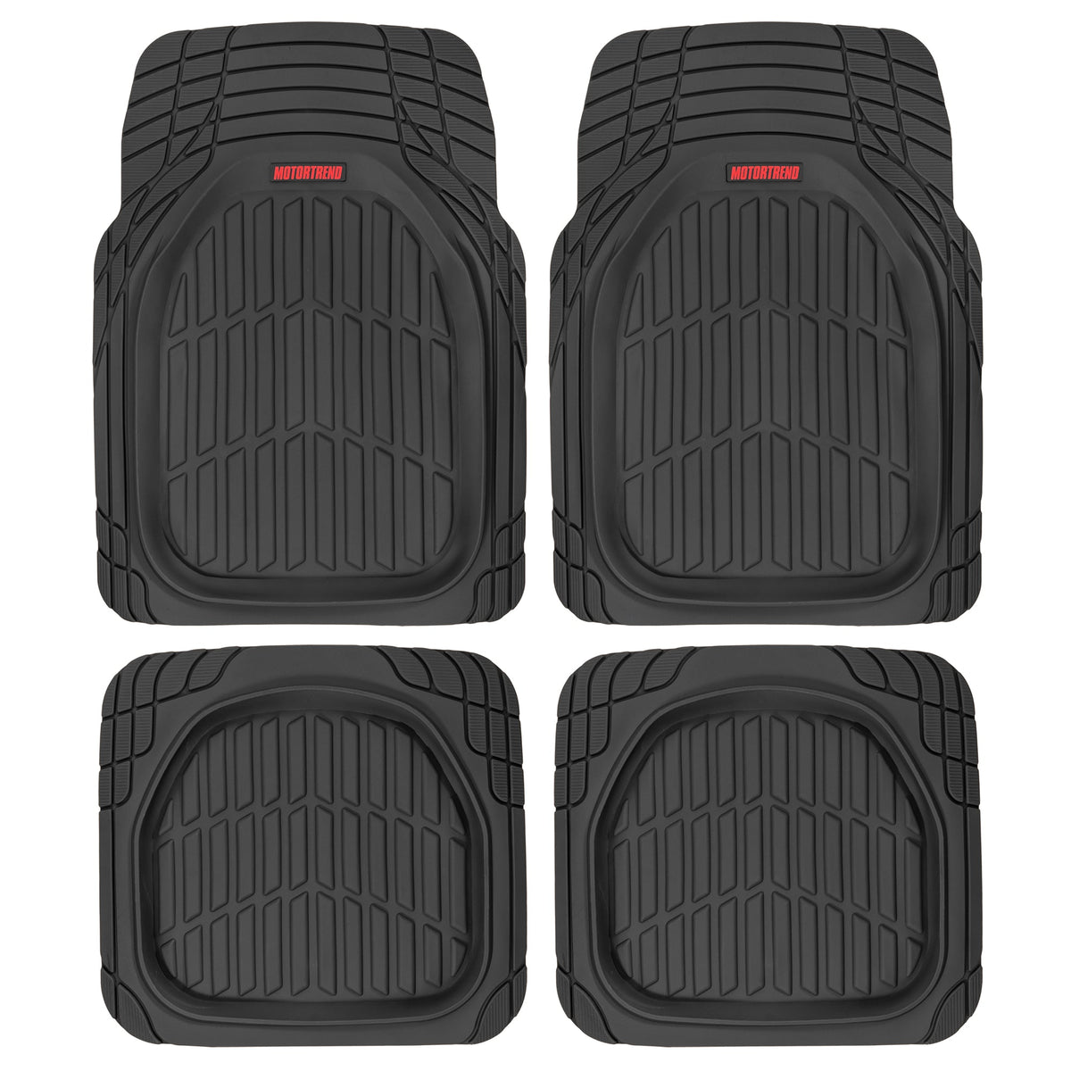 MotorTrend 4-Piece FlexTough Schildkröten Vorderbodenmatten und Hinterbodenmatten