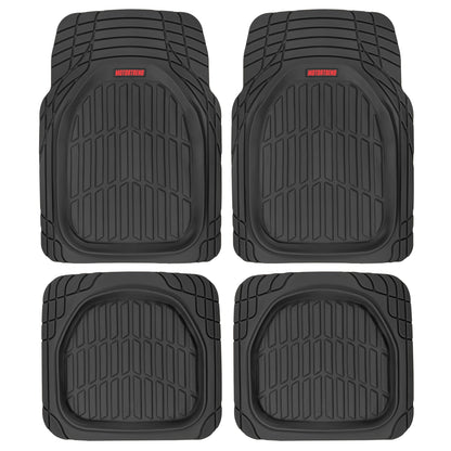 MotorTrend 4-Piece FlexTough Schildkröten Vorderbodenmatten und Hinterbodenmatten