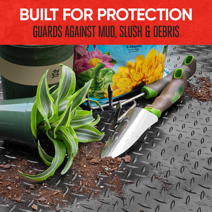 MotorTrend Diamond Metal Look Trunk / Cargo Liner Mat - Heavy Duty, All Weather, Trim to Fit (4' x 6')