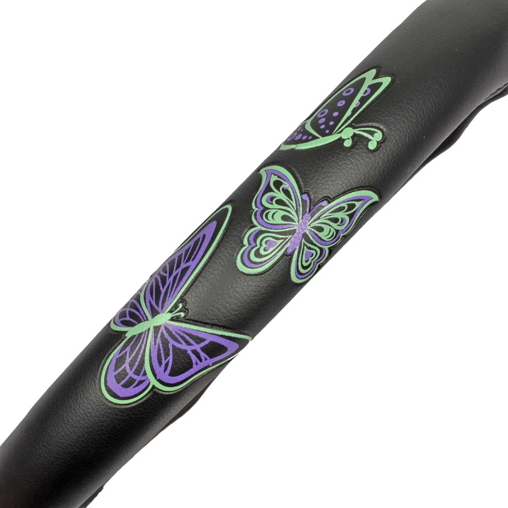 BDK GripGrab Comfort Grip Purple/Green Butterflies Lenkradabdeckung (Fits 14.5' 15.5')