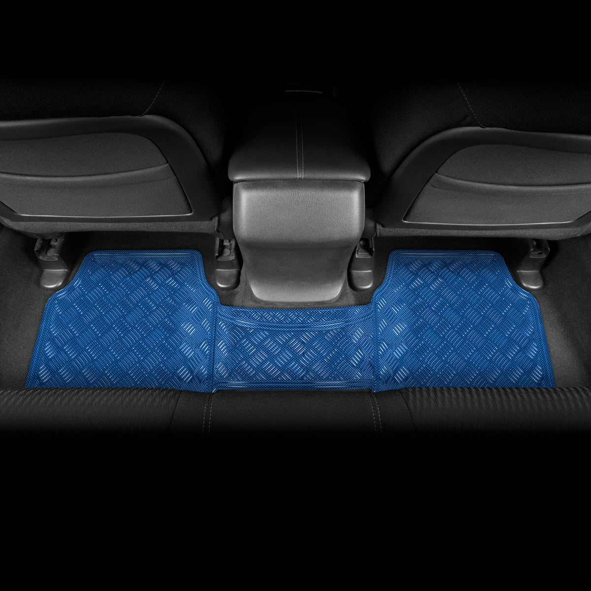 BDK 3-Stück Transluzente Metallic-Look Front Floor Mat und Hinterboden Mat - Heavy Duty, All Weather