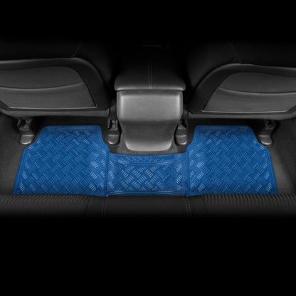 BDK 3-Stück Transluzente Metallic-Look Front Floor Mat und Hinterboden Mat - Heavy Duty, All Weather