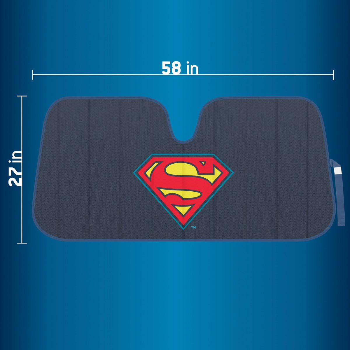 Warner Bros DC Comics Superman Logo Front Windschutzscheibe Sonnenschirm (58' x 27')