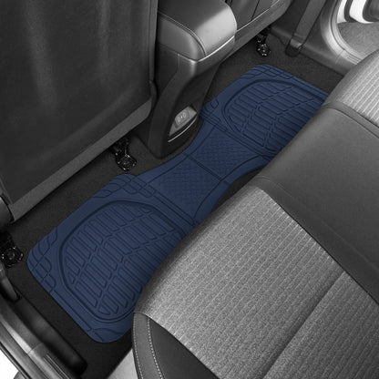 MotorTrend 3-Piece FlexTough Deep Dish Vorderbodenmatten und Hinterbodenmatte - Heavy Duty, All Weather, Trimmen Sie, um zu passen