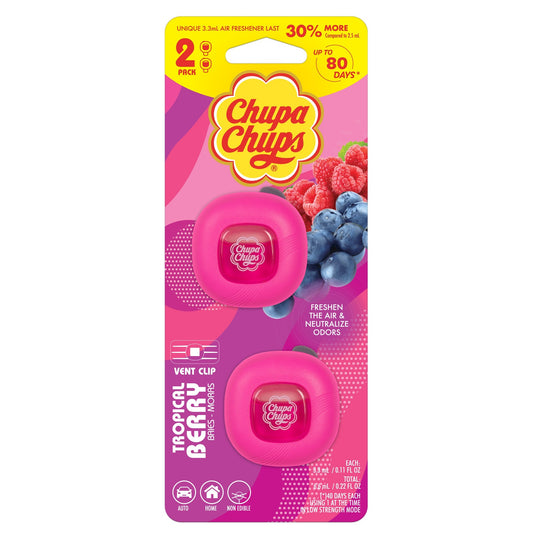 Chupa Chups Auto Lufterfrischer, Vanille Creme - Langlebige Autoerfrischer mit lustigen Düften, bunte und lebendige Lufterfrischer für Auto, einzigartige Autoerfrischer Parfüm Deodorizer Refresher Fragrance