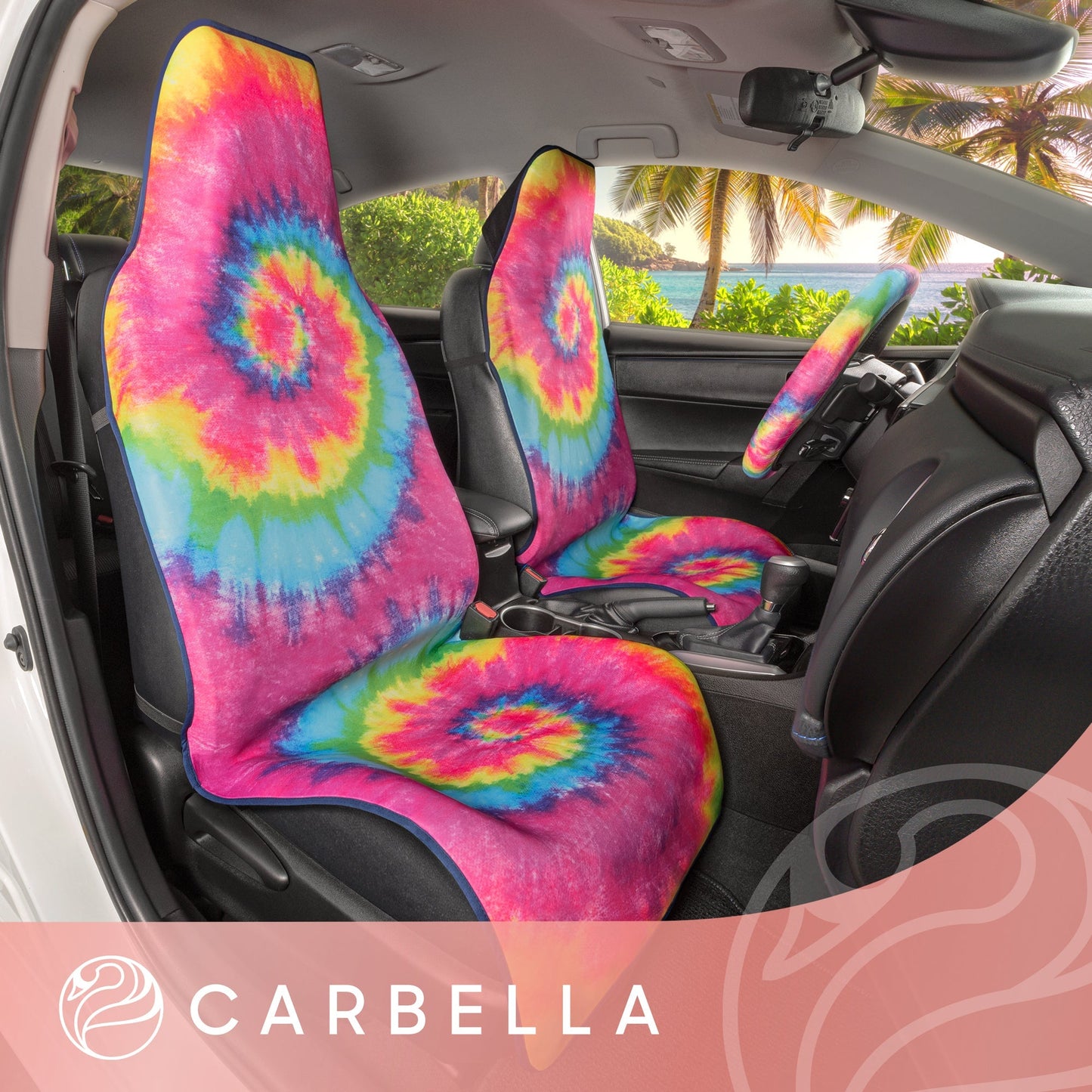 Carbella 3-Stein-Til-Fye Vordersitz- und Lenkradabdeckung (Fits 14.5' - 15.5')