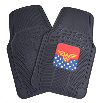 BDK Armored Super Hero Car Floor Matts - Offiziell lizenzierte DC Comics - All Weather Heavy Duty Auto Interieur Liners für Auto Truck Van SUV (Mehrere Stile)