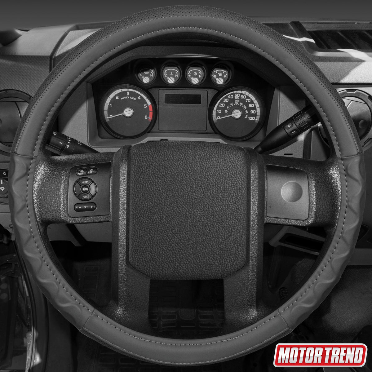 MotorTrend Faux Leder Lenkrad Abdeckung für LKW, Semi-Trucks, Wohnmobile, Big Rigs, 18 Wheelers (Fits 18')
