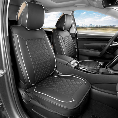 MotorBox 2-Pack Prestige Edition Premium Faux Leather Diamond Stitched Cushion Vordersitzbezüge