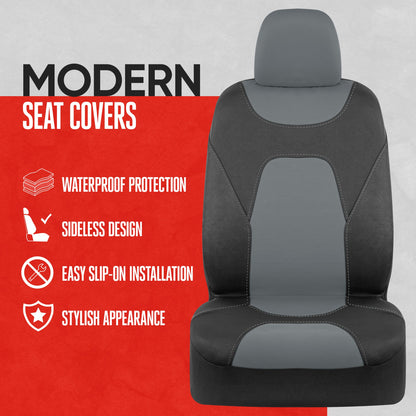 MotorTrend 2-Pack AquaShield Wasserdicht Zwei-Tone Neopren-Vordersitzabdeckungen