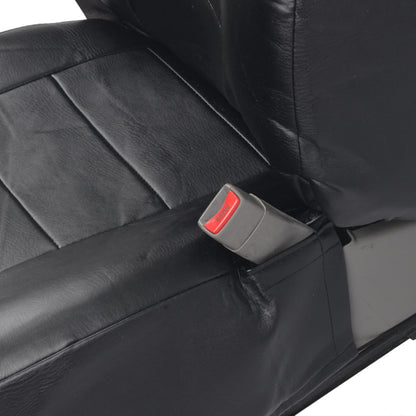 BDK 2-Pack Premium Faux Leder Vordersitze mit integrierten Sicherheitsgurtabdeckungen