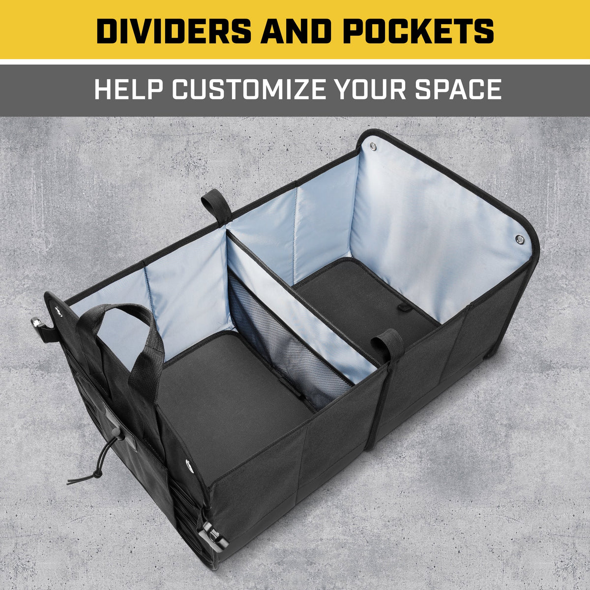 CAT FlexTrunk Trunk / Cargo Organizer und Lagerung, zusammenklappbar & verstellbare Multi-Fachteile (14,5 'x 23' x 13')